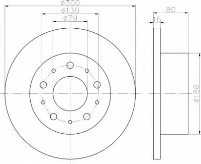 HELLA PAGID 8dd355113731 -  Тормозной диск